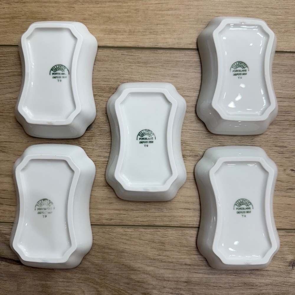Pillivuyt Culinaire White Appetizer Dessert Sauce Plates 5 Jacques Discontinued - Picture 5 of 7